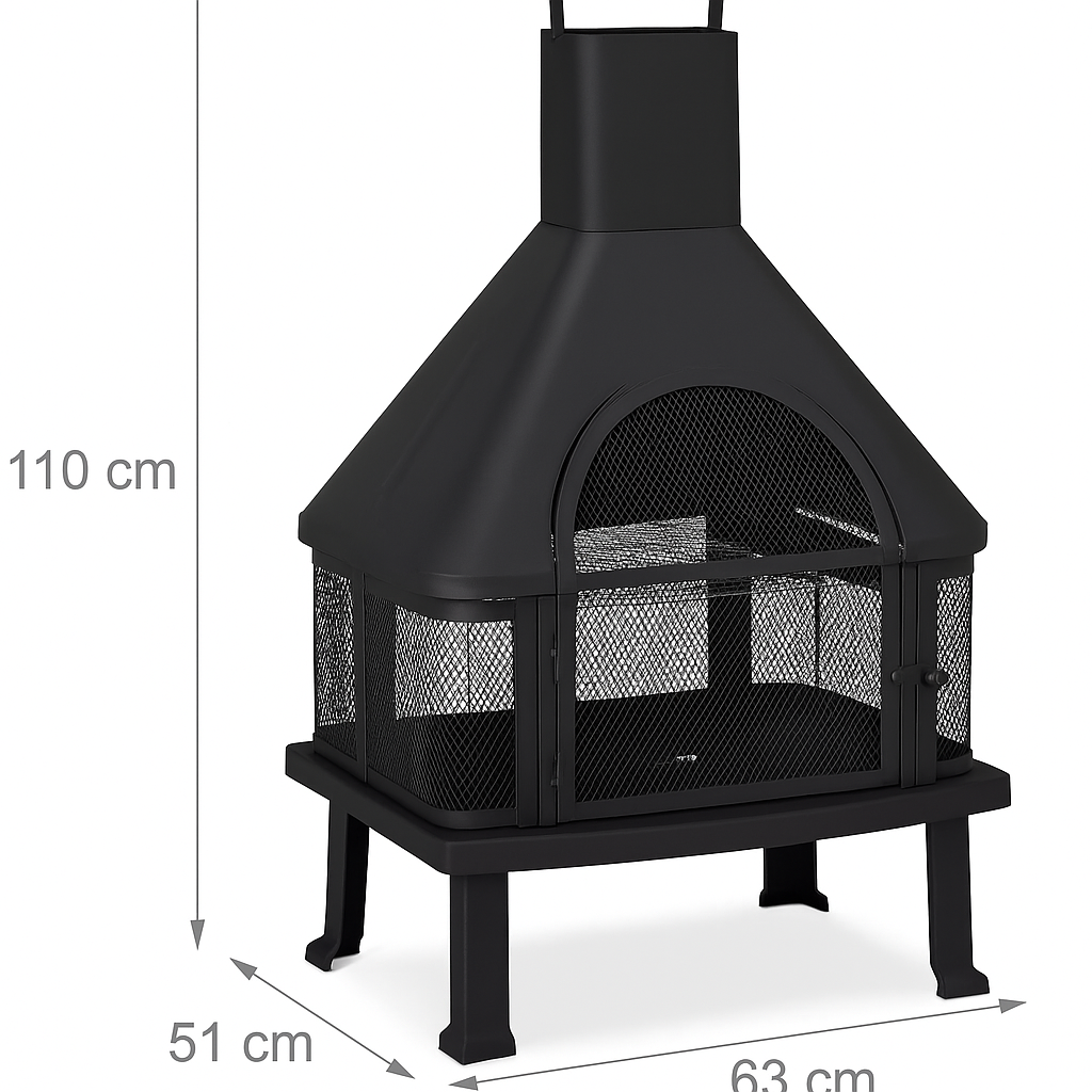 BlackForge Aurora 360° Outdoor Chimney Fireplace